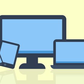 dispositivi digitali monitor, computer portatile e tablet